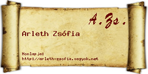 Arleth Zsófia névjegykártya