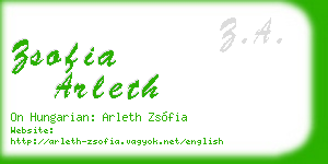 zsofia arleth business card